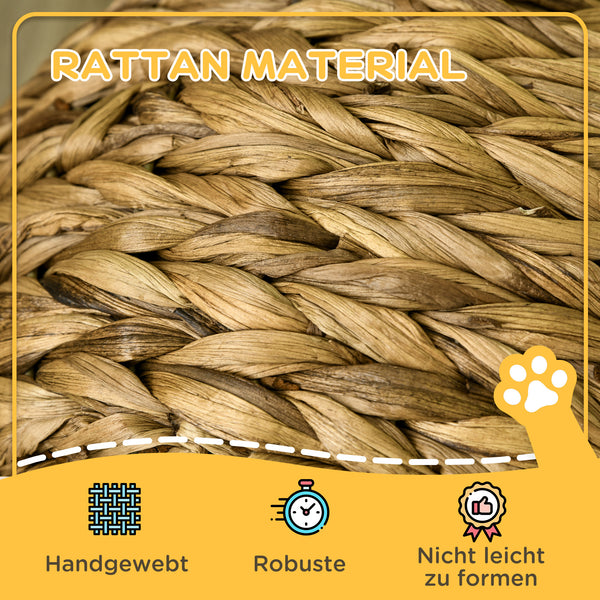Katzenkorb mit Kissen 42x33x52cm Braun
