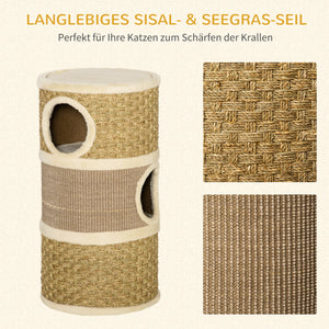 Katzenkratzbaum 3 Ebenen Sisal & Plüsch
