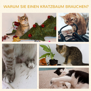Katzenkratzbaum 3 Ebenen Sisal & Plüsch