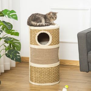 Katzenkratzbaum 3 Ebenen Sisal & Plüsch