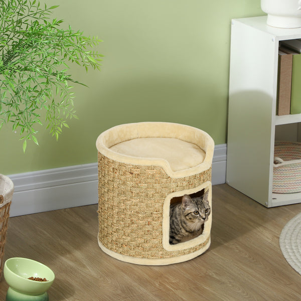 Katzenkratzbaum mit Spiel und Ruhebereich für kleine Katzen Plüsch