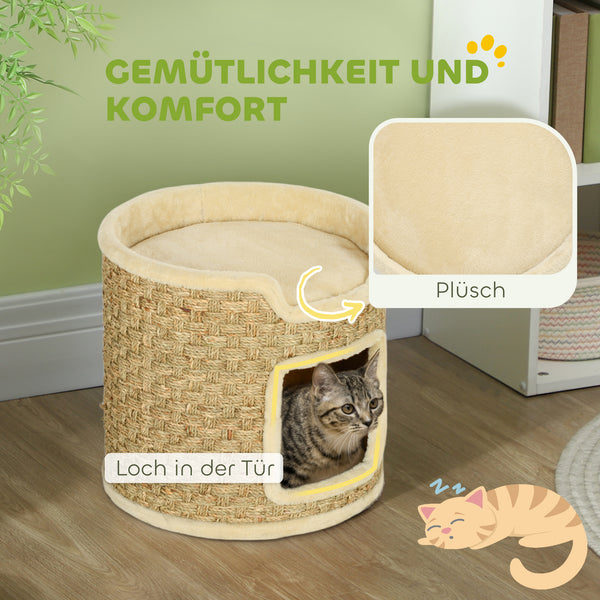 Katzenkratzbaum mit Spiel und Ruhebereich für kleine Katzen Plüsch