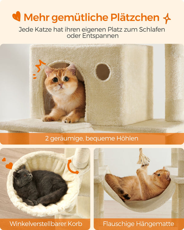 Katzenkratzbaum XXL Kratzbaum 206cm Beige