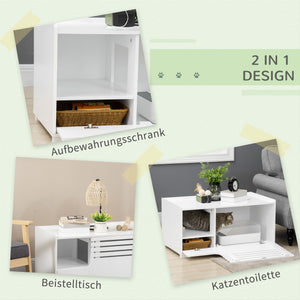 Katzenschrank mit Magnettür praktisch und stilvoll Weiss