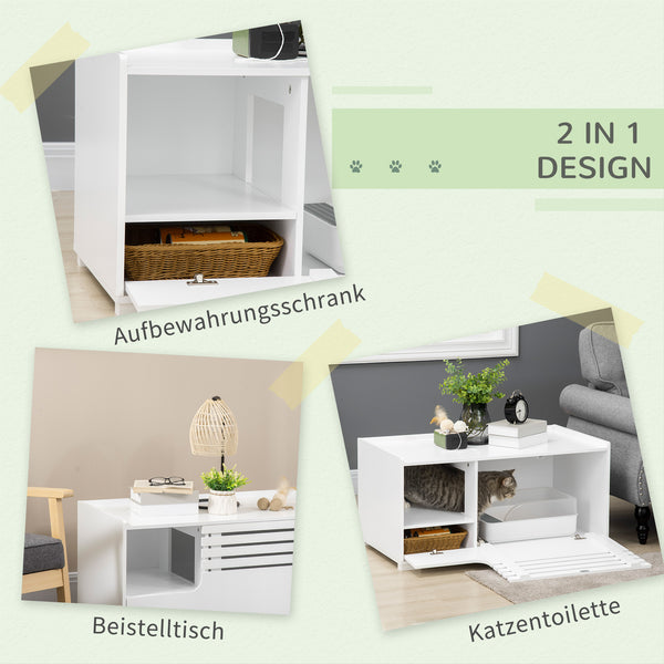Katzenschrank mit Magnettür praktisch und stilvoll Weiss