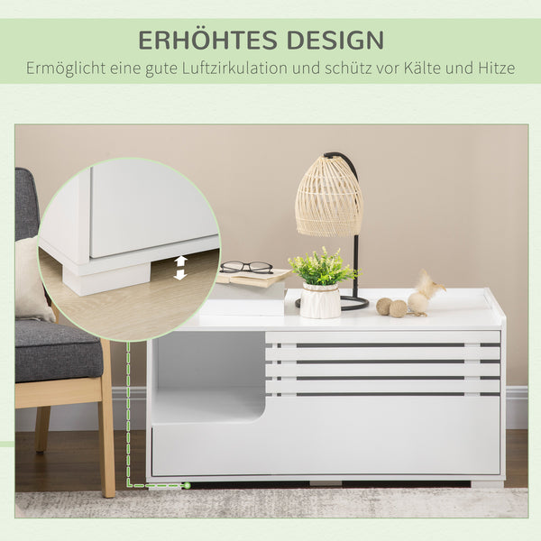 Katzenschrank mit Magnettür praktisch und stilvoll Weiss