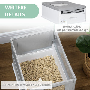 Katzentoilette mit Deckel praktisch und hygienisch Grau
