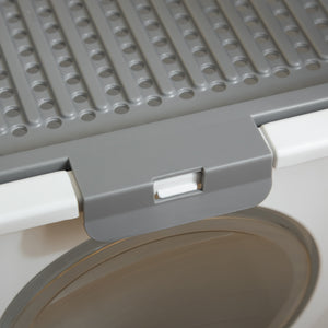Katzentoilette mit Deckel für kleine Katzen Grau & Weiss