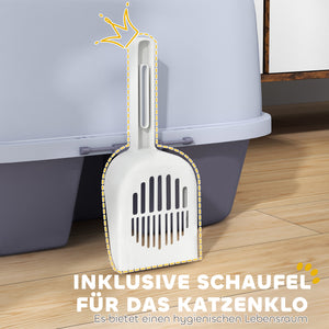 Katzentoilette mit Deckel & Sieb für Katzen bis 3.5kg Violett