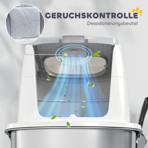 Katzentoilette geschlossen mit Schaufel aus Edelstahl