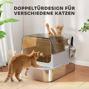 Katzentoilette für grosse Katzen leicht zu reinigen Edelstahl