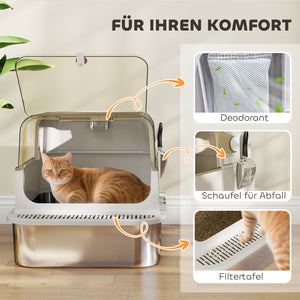 Katzentoilette für grosse Katzen leicht zu reinigen Edelstahl
