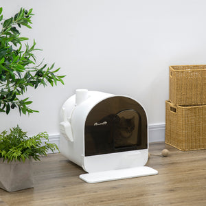 Katzentoilette mit Haube mit Matte bis 5kg Weiss