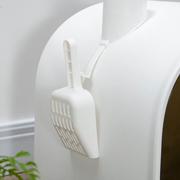Katzentoilette mit Haube mit Matte bis 5kg Weiss
