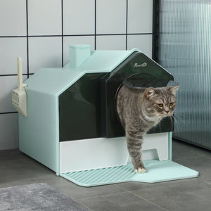 Katzentoilette Haubentoilette 5kg 47x45x42cm Hellblau