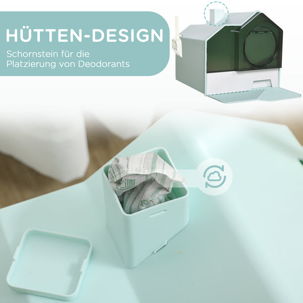 Katzentoilette Haubentoilette 5kg 47x45x42cm Hellblau