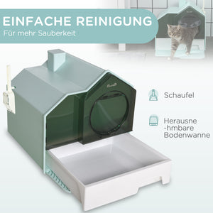 Katzentoilette Haubentoilette 5kg 47x45x42cm Hellblau