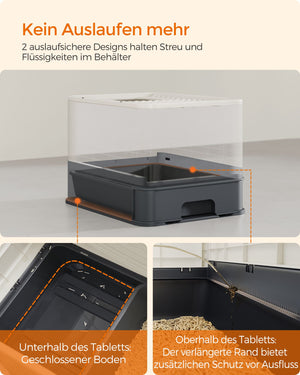 Katzentoilette Katzenklo geschlossen Beige