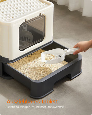 Katzentoilette Katzenklo geschlossen Beige