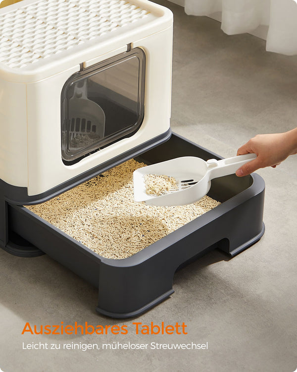 Katzentoilette Katzenklo geschlossen Beige