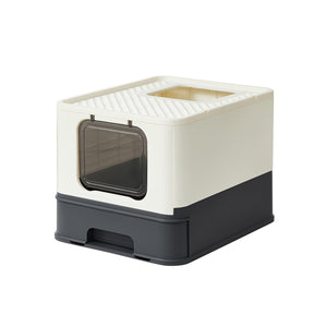 Katzentoilette Katzenklo geschlossen Beige