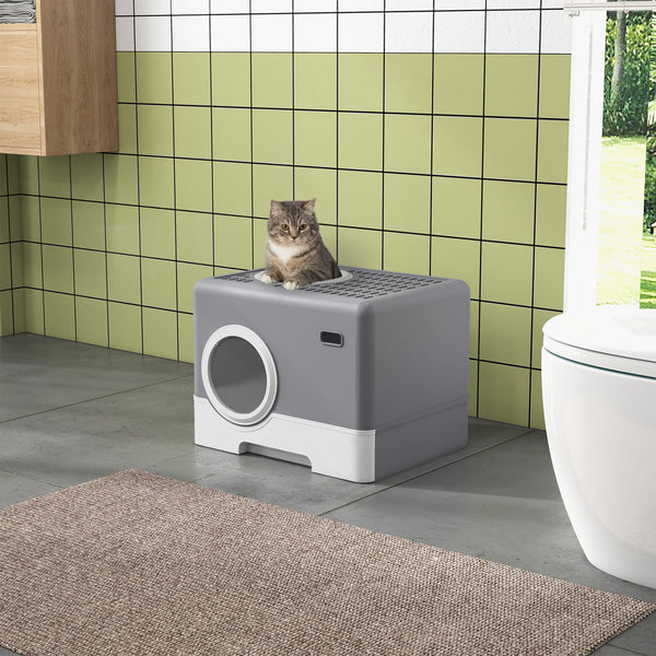 Katzentoilette Kunststoff bis 4kg 52x41x38.5cm Grau