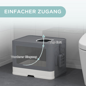 Katzentoilette Kunststoff bis 4kg 48.5x38x36.5cm Grau