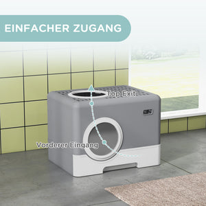 Katzentoilette Kunststoff bis 4kg 52x41x38.5cm Grau