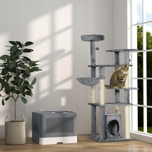 Katzentoilette Kunststoff bis 4kg 48.5x38x36.5cm Grau
