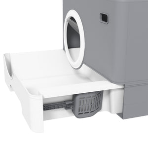 Katzentoilette Kunststoff bis 4kg 52x41x38.5cm Grau