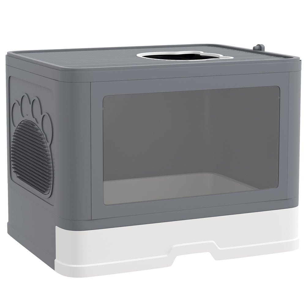 Katzentoilette Kunststoff bis 4kg 48.5x38x36.5cm Grau