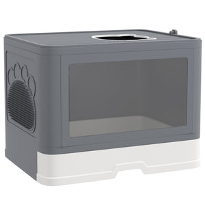 Katzentoilette Kunststoff bis 4kg 48.5x38x36.5cm Grau
