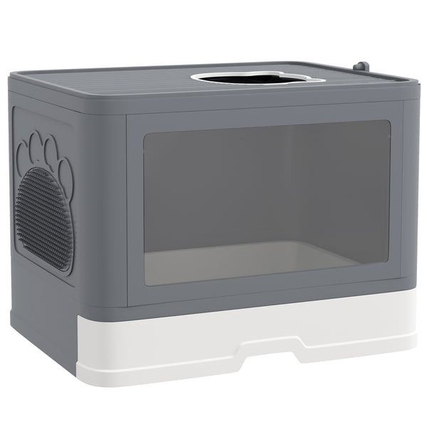Katzentoilette Kunststoff bis 4kg 48.5x38x36.5cm Grau