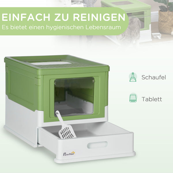 Katzentoilette mit Schaufel 47.5x35.5x36.7cm Grau