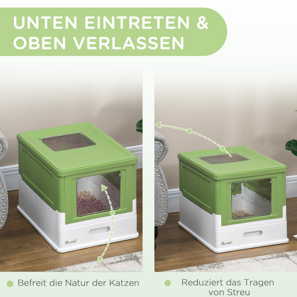 Katzentoilette mit Schaufel 47.5x35.5x36.7cm Grau