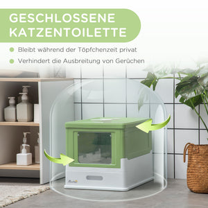 Katzentoilette mit Schaufel 47.5x35.5x36.7cm Grau