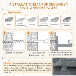 Katzentreppe Kletterwand Kratzbaum Set mit Hängematte für Katzen