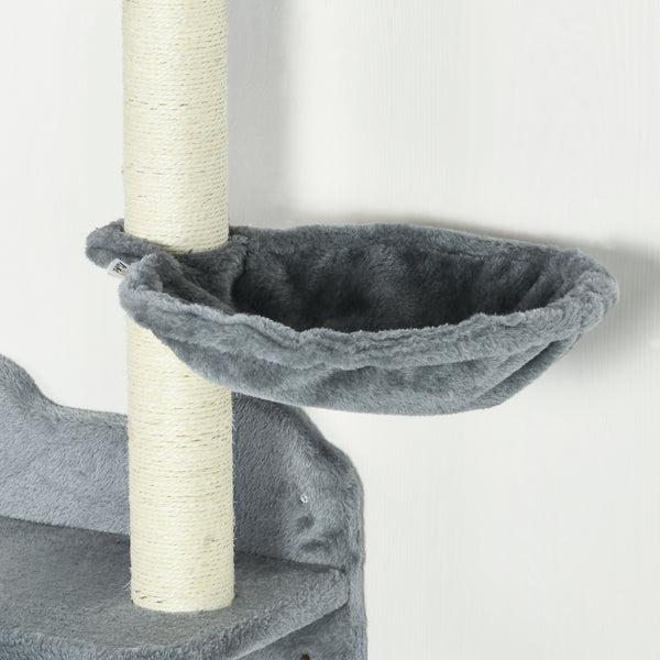 Katzentreppe Kletterwand Kratzbaum Set mit Hängematte für Katzen