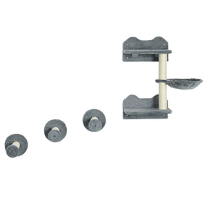 Katzentreppe Kletterwand Kratzbaum Set mit Hängematte für Katzen