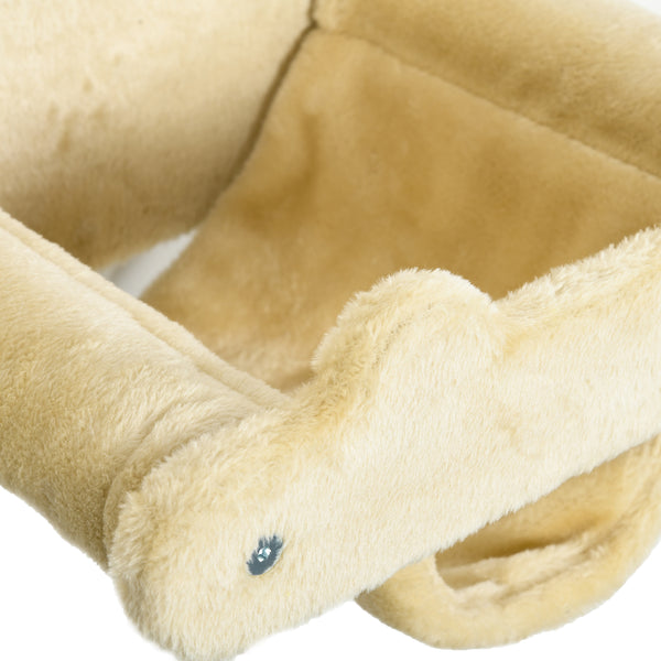 Katzentreppen Kletterwand 4-teilig mit Hängematte stabil Beige