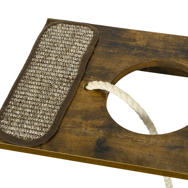Katzentreppen Kletterwand Katzenmöbel Sisal 8-teilig Braun