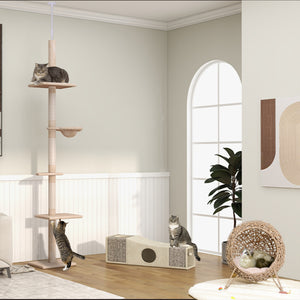 Katzentunnel mit Spielball Sisal Braun-Beige