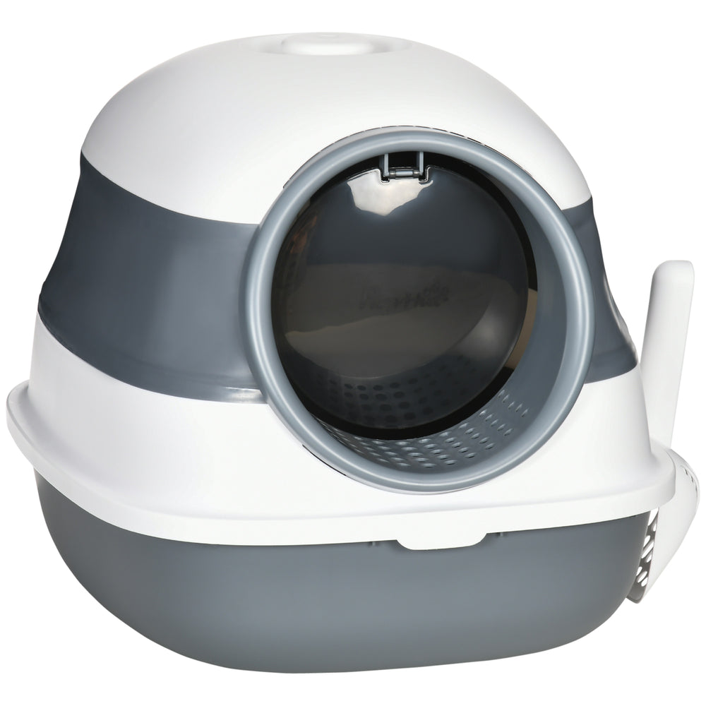 Cat accessories, odor-resistant, hygienic, compact, white & grey