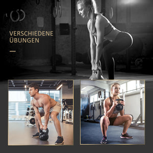 Kettlebell Kugelhantel für Anfänger 8kg schwarz