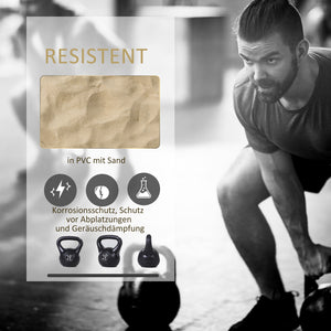 Kettlebell Kugelhantel für Anfänger 8kg schwarz