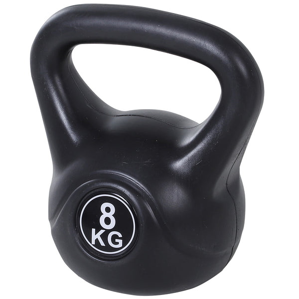 Kettlebell Kugelhantel für Anfänger 8kg schwarz