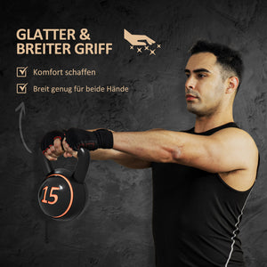 Kettlebell Set Kugelhanteln für Fitness Training 3er schwarz