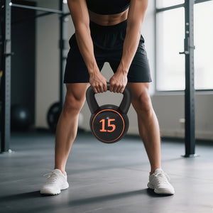 Kettlebell Set Kugelhanteln für Fitness Training 3er schwarz