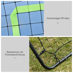 Kickback Rebounder Tor Stahl 75x126cm Schwarz