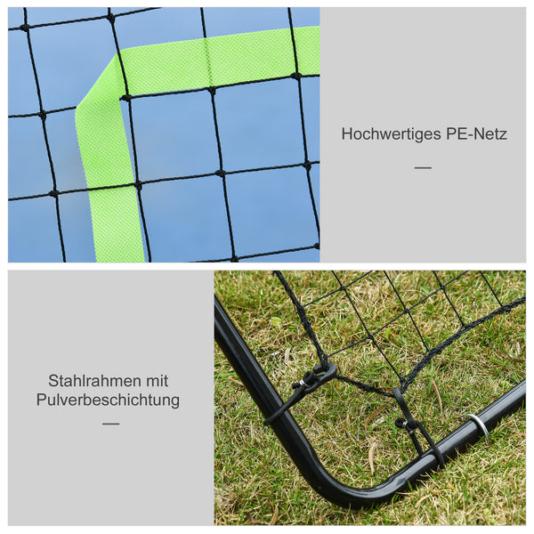Kickback Rebounder Tor Stahl 75x126cm Schwarz